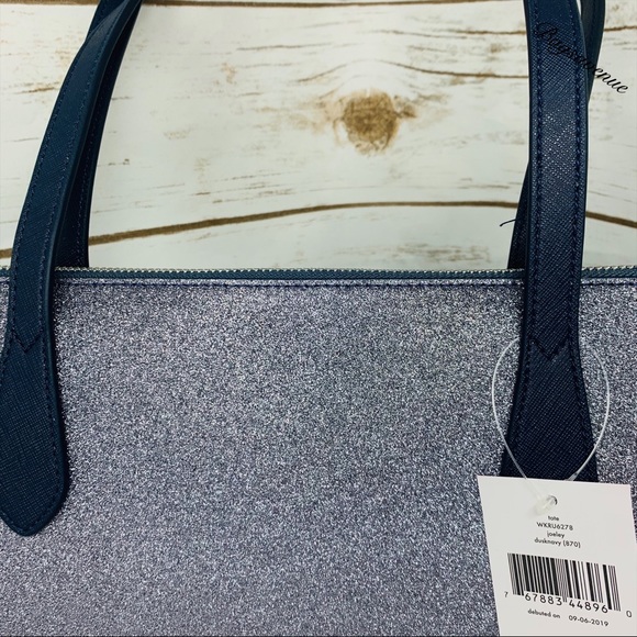 Holiday Dusk Navy Kate spade joeley Tote Glitter - Picture 6 of 8
